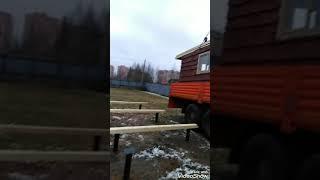 Монтаж модульной бани, совместно с каналом живая русская баня.