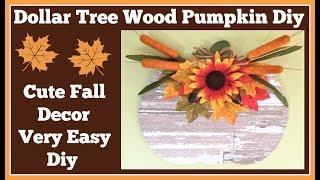 Dollar Tree Wood Pumpkin  Diy So Cute and Easy to Make
