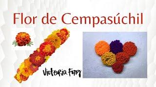 Flor de Cempasúchil TEJIDA Paso a Paso