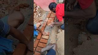 Amazing brickwork #construction #shortsfeed #brickwork #bricklaying #satisfying #brick #ytshorts