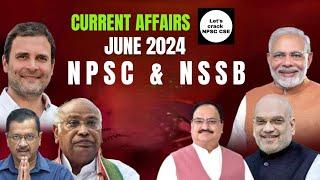 Current Affairs | Complete June 2024 | NPSC & NSSB