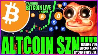 ALERT  ALTCOIN SEASON HAS STARTED - BITCOIN PRICE LIVE! BTC ANALYSIS LIVE - CRYPTO NEWS + ALTCOINS