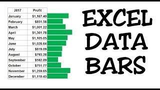 EXCEL DATA BARS - How to use the data bars graph feature Excel tutorial shade lines