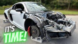 I FIXED This TOTALED AUDI R8 From Salvage Auction