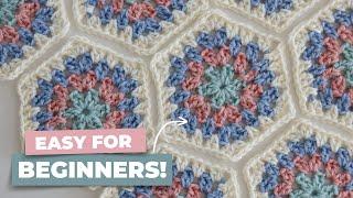 Crochet a PERFECT Hexagon Granny Square!