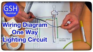 Wiring Diagram For a One Way Lighting Circuit Using the 3 Plate Method - Connections Explained