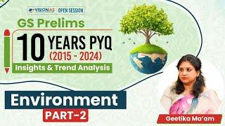 GS Prelims | 10 Year PYQ (2015 - 2024) | Environment - Part 2