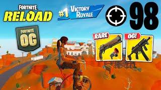 98 Elimination Solo Vs Squads Reload "Zero Build" Gameplay Wins (NEW Fortnite RELOAD Chapter 6 PC)