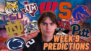 WEEK 9 COLLEGE FOOTBALL PREDICTIONS!