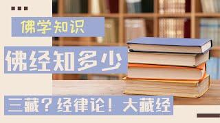 001 佛經；佛教經典；大藏經；佛經有多少部？經律論三藏、大藏經是什麼，包含哪些內容呢？佛教宗派與佛經的關係。