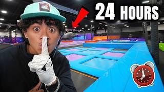 24 HOUR OVERNIGHT CHALLENGE in TRAMPOLINE PARK! (*MINI GOLF*)