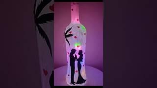 Easy Bottle Craft Ideas | Couple Lighting Bottle Craft #diy #shorts #youtubeshorts #Aruna'sMagazine