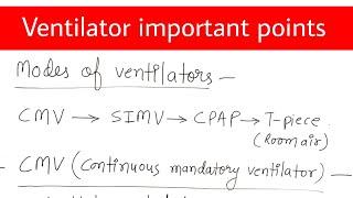 ventilator important points