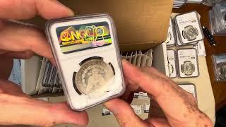 First Submission to NGC is Back! PCI Crack out toners. 20 Morgan and Peace Silver Dollars. NOT GOOD!