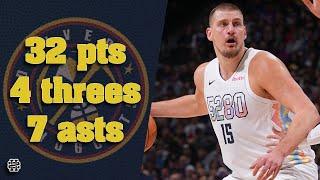 Nikola Jokic 32 pts 4 threes 7 asts vs Suns 24/25 season