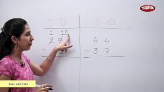 Subtraction With Borrowing | Subtract | Maths For Class 2 | Maths Basics For CBSE Children