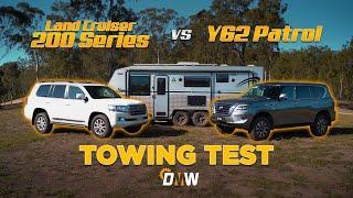 V8 Y62 Patrol vs Landcruiser 200 Series: Towing and fuel economy test. The results may SHOCK you!