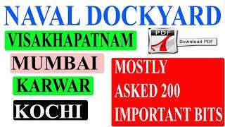 naval dockyard visakhapatnam MOST IMPORTANT 200 GK BITS WITH EXPLANATION|| DREAMJOB STUDY