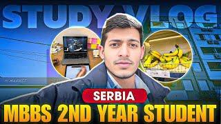 Study Vlog - Daily life of mbbs 2nd year student in sebria  kragujevac | medicoinfo