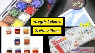 Fabrica Acrylic Colours Review & Demo |Acrylic Painting for beginners