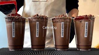 [4K] 새로 시작하는 달 달달하게 보기 좋은 음료 영상 / 카페 브이로그 / 개인 카페 / cafe vlog / asmr / no bgm