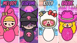 Quintuplets SEPERATED At Birth : MELODY, KUROMI , BABIE and KITTY | Toca Life Story | Toca Boca