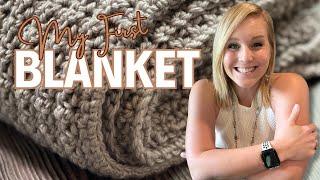 My FIRST BLANKET | Beginner Friendly Crochet Blanket Tutorial