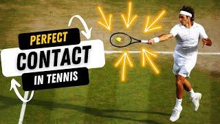 Perfect Contact Point in Tennis  Forehand - Backhand - Volleys - Serve