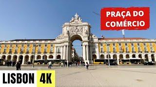 LISBON, PORTUGAL  [4K] Praça do Comércio — Walking Tour