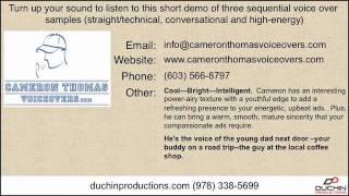 Cameron Thomas voice over demo for Duchin Productions, Inc.