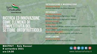 Ricerca e innovazione - convegno Italia Ortofrutta - Macfrut 8 settembre 2021