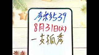 【今彩539】8月31日(六)一支孤秀 二中一【特選】 #539 號碼