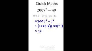 How fast can you do this?  #maths #matholympiad #mathematics