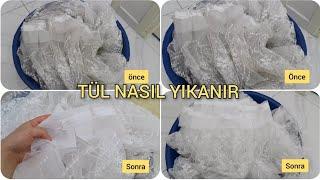 tulle curtain washing whitening