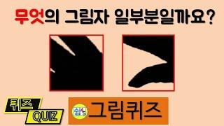 [퀴즈] 그림퀴즈 QUIZ 일부분만 보고 무엇일지 알아맞히는 그림 퀴즈 상상력 추리력 인지능력 테스트 쉼4S