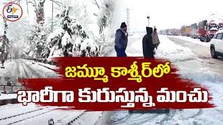 జమ్మూ కాశ్మీర్‌లో భారీగా కురుస్తున్న మంచు | Cold Wave Grips Kashmir Valley as Temperatures Dip