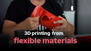 3D printing from flexible/soft plastic materials (filaments TPU, TPE, )