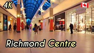   [4K]  Walking Around Richmond Centre, Shopping Mall,   Canada, December 2024