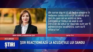 ȘOR REACȚIONEAZĂ LA ACUZAȚIILE LUI SANDU