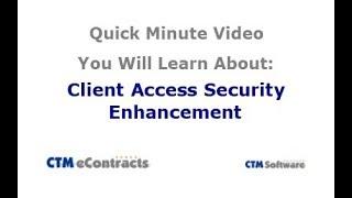 Client Access Security Enhancement