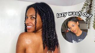 WASH DAY ROUTINE for "lazy" naturals like ME| THICK and HEALTHY HAIR