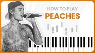 How To Play Peaches By Justin Bieber On Piano - Piano Tutorial (Free Tutorial)