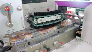 Automatic Bread packing machine Flow pack with nitrogen inflation device Horizontal packing machine