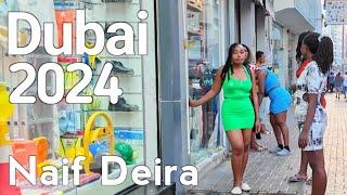 Dubai [4K] Naif Deira, Gold Souk Walking Tour 