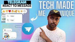 How to react on telegram message | react to message telegram