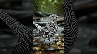 Zebra-Striped Mystery Bird – A Unique Beauty of the Wild