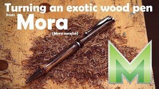 Turning an exotic wood pen from Mora excelsa - Plus several firsts!