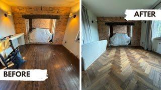 Herringbone Engineered Wood Floating Floor Installation - How To Install