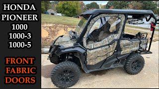 Honda Pioneer 1000 front fabric door install. Genuine Honda in Phantom camo.