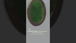 Cabochon-cut BC Nephrite Jade Necklace Showcase #jade #jadeite #gemstone